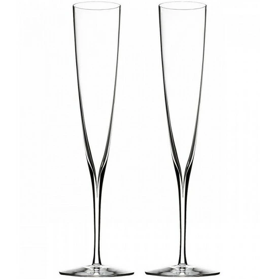 Best deal 𧨠Waterford Elegance Crystal Champagne Trumpet Flute Pair π