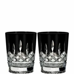 Outlet β Waterford Lismore Black Crystal Double Old Fashioned Pair β
