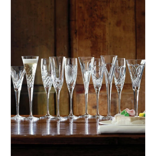 Best Sale π Waterford Love Forever Crystal Wedding Toast Flute Pair No Color π - Image 3