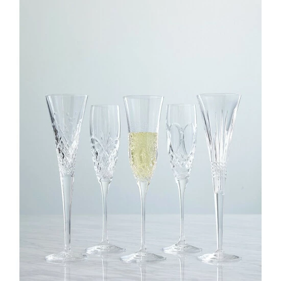 Best Sale π Waterford Love Forever Crystal Wedding Toast Flute Pair No Color π - Image 4