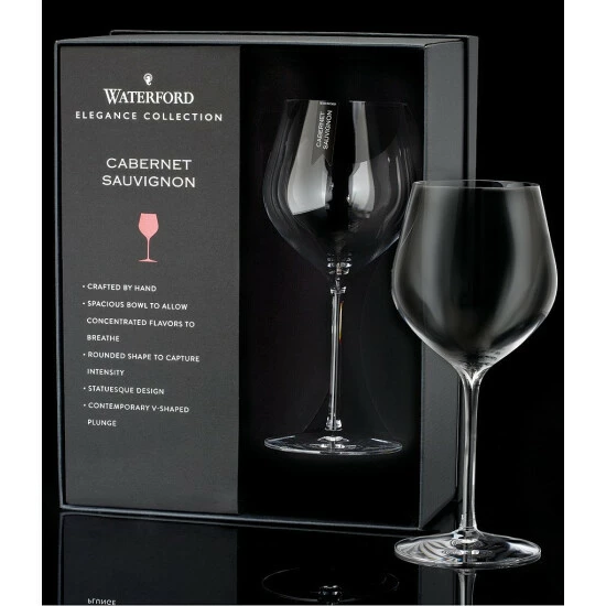 Best Pirce π― Waterford Elegance Series Crystal Cabernet Sauvignon Wine Glass Pair No Color β€οΈ - Image 2