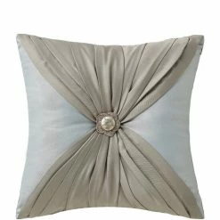 Cheap 👍 Waterford Shelah Button-Reversible Square Pillow Mineral 💯