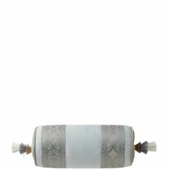 Deals 😉 Waterford Shelah Tri-Tasseled Bolster Pillow Mineral ⌛