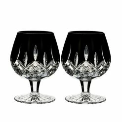 Brand new π Waterford Lismore Black Crystal Brandy Pair π