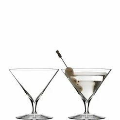Discount 🥰 Waterford Elegance Series Crystal Martini Glass Pair No Color ❤️