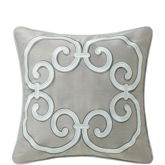 Brand new π Waterford Shelah Embroidered Reversible Square Pillow Mineral π