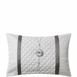 Brand new 🔔 Waterford Belissa Pieced Breakfast Pillow Grey 😉