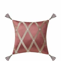 Best Sale βοΈ Waterford Anora Lattice & Tasseled Pillow Blush β€οΈ