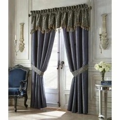 Best reviews of 😀 Waterford Vaughan Window Treatments Navy/gold 🌟