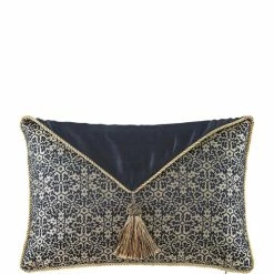Budget 🧨 Waterford Vaughan Tassel Envelope Boudoir Pillow Navy ⭐