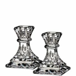 Discount 🔔 Waterford Lismore 4#double; Candlesticks Pair 👏