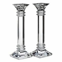 Discount 👏 Marquis By Waterford Crystal #double;Treviso#double; Candlestick Pair ⭐