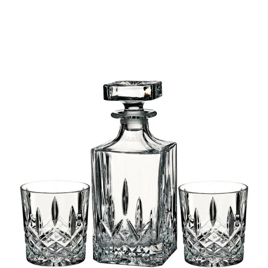 Budget β Marquis By Waterford Markham Crystalline Square Decanter & Double Old Fashioned Bar Set No Color π