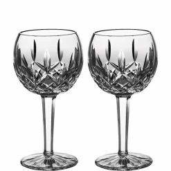 Cheap 🥰 Waterford Lismore Classic Balloon Wine Glass Pair Clear 🎉