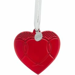 New 😉 Waterford Crystal Time Square 2023 Ruby Red Heart Ornament 😉
