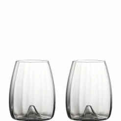 Brand new 🎉 Waterford Crystal Elegance Optic Stemless Wine Glasses, Set Of 2 No Color 👏