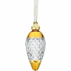 Cheapest 🥰 Waterford Crystal 2022 Hope Drop Bauble Amber Ornament 🧨
