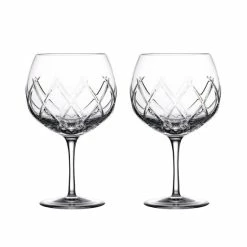 New ⭐ Waterford Gin Journeys Crystal Olann Balloon, Set Of 2 ❤️