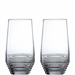 New 😉 Waterford Crystal Mixology Circon Highball Glasses, Set Of 2 Clear ✔️
