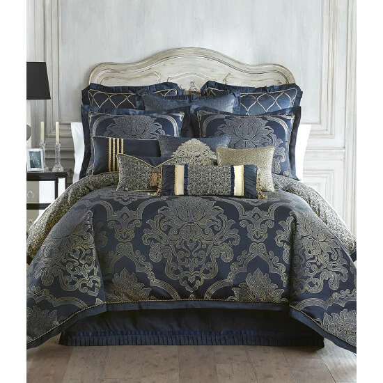 Wholesale π Waterford Vaughan Scroll Damask Comforter Set Navy β - Image 2