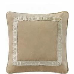 Hot Sale π Waterford Ansonia Ribbon-Framed Velvet Square Pillow Ivory/gold β¨